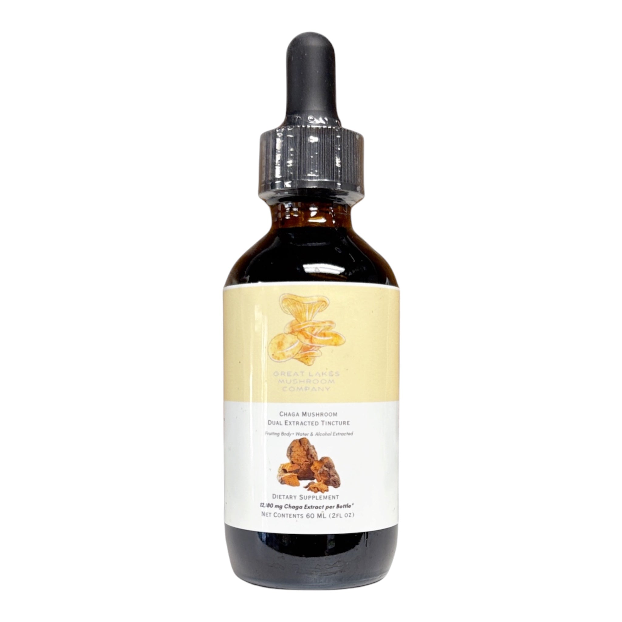 Chaga Dual Extracted Tincture | 60ml | 12,180mg